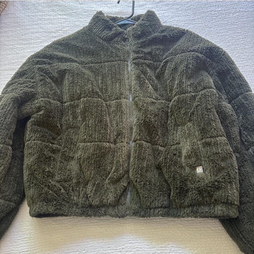 Othr Dark Green Teddy Jacket